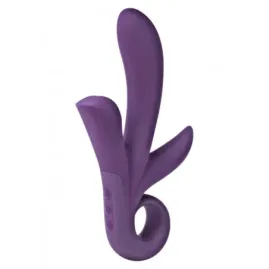 Vibratore doppio vaginale stimolatore clitoride in silicone dildo fallo vibrante